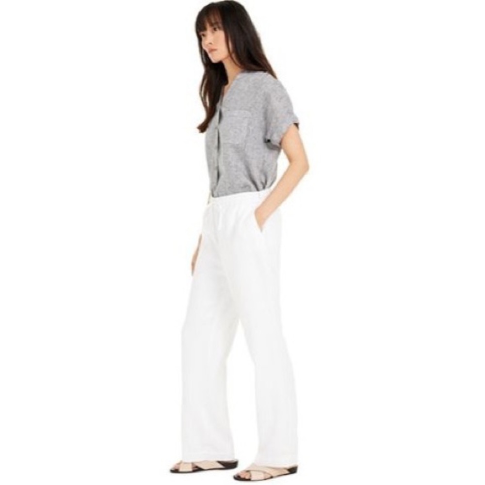 Charter Club White Linen Pants Petite M